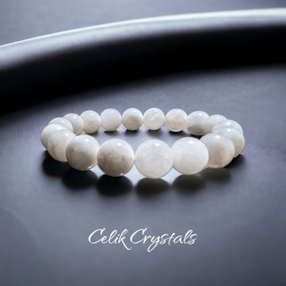 Moonstone Bracelet Rare Natural Stones 10mm Unisex